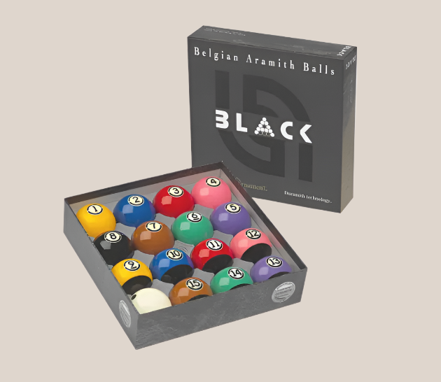 Aramith TV Black Pool Balls – 2 1/4