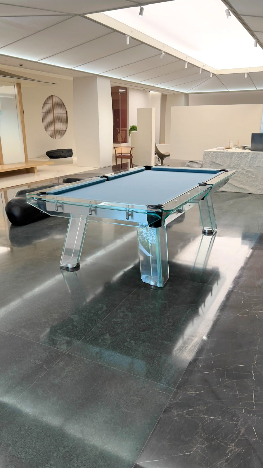 Halo Glass Pool Table – Premium Designer Series by 1066 Billiards