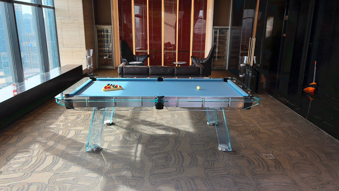 Halo Glass Pool Table – Premium Designer Series by 1066 Billiards