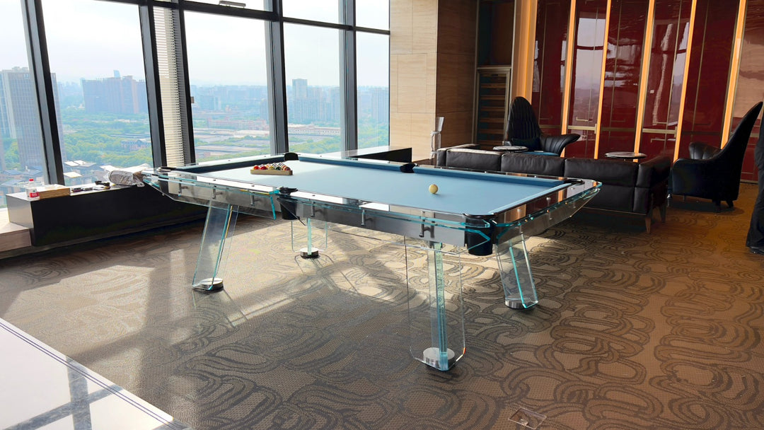 Halo Glass Pool Table – Premium Designer Series by 1066 Billiards