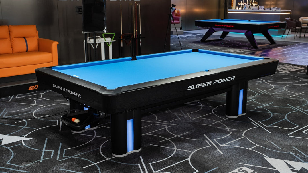 SUPER POWER Blue Phantom 9ft Tournament Pool Table