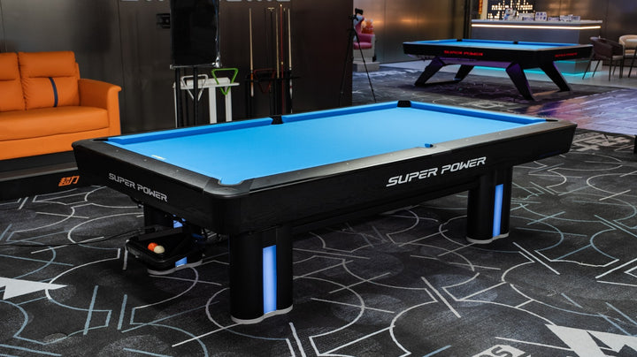 SUPER POWER Blue Phantom 9ft Tournament Pool Table