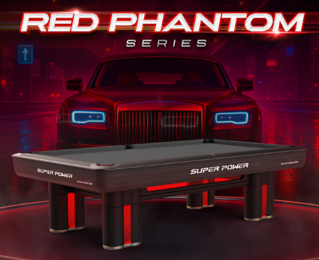 SUPER POWER Red Phantom 9ft Tournament Pool Table