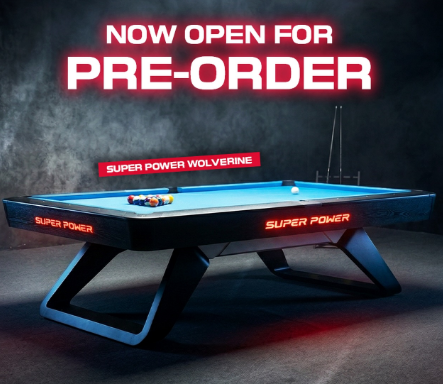 SUPER POWER Wolverine Volcano 9ft Tournament Pool Table